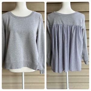 •Kensie• Mixed Media Sweatshirt Top - Size Medium